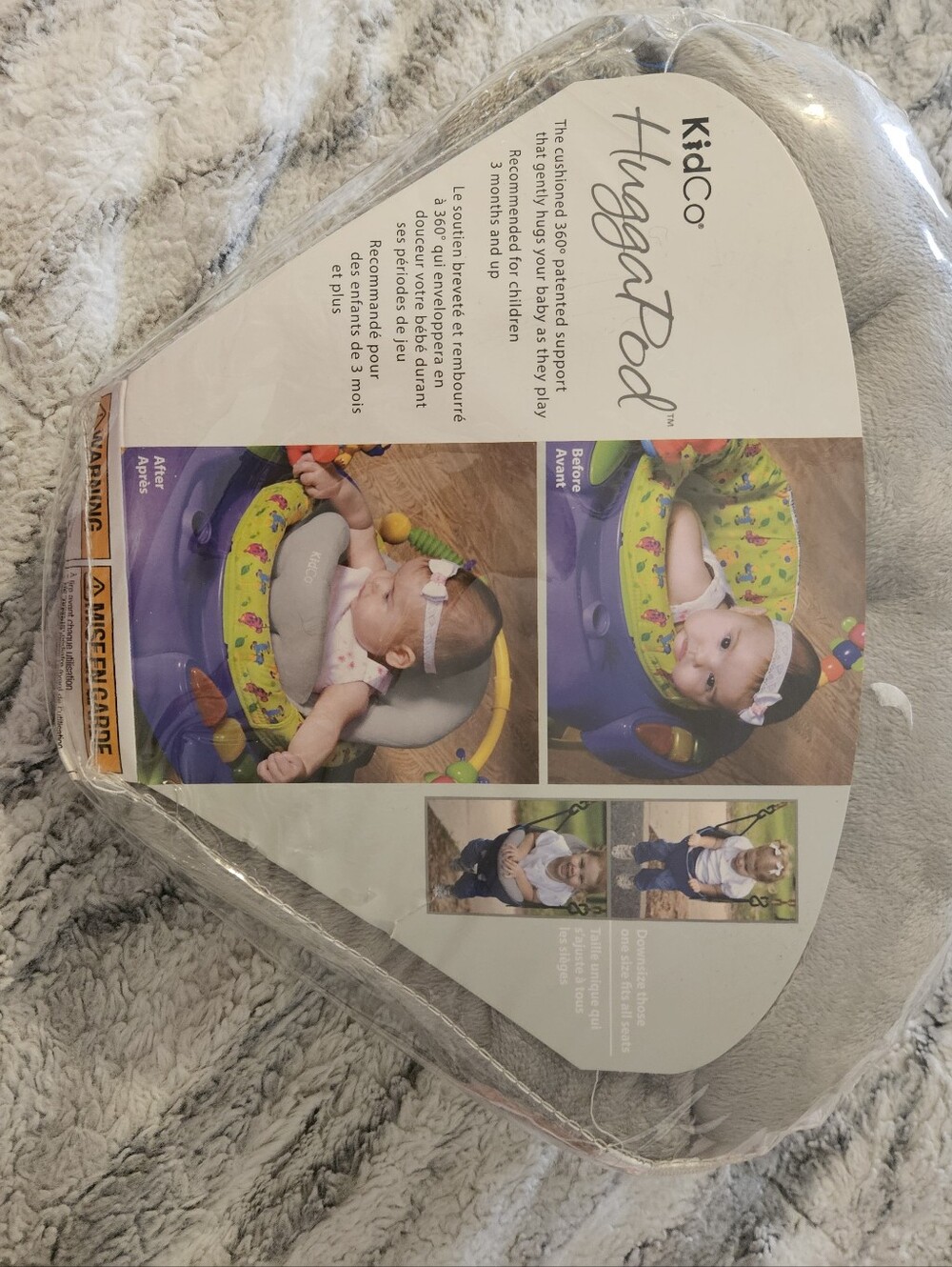 Huggapod Gray Infant Support Pillow - Gray